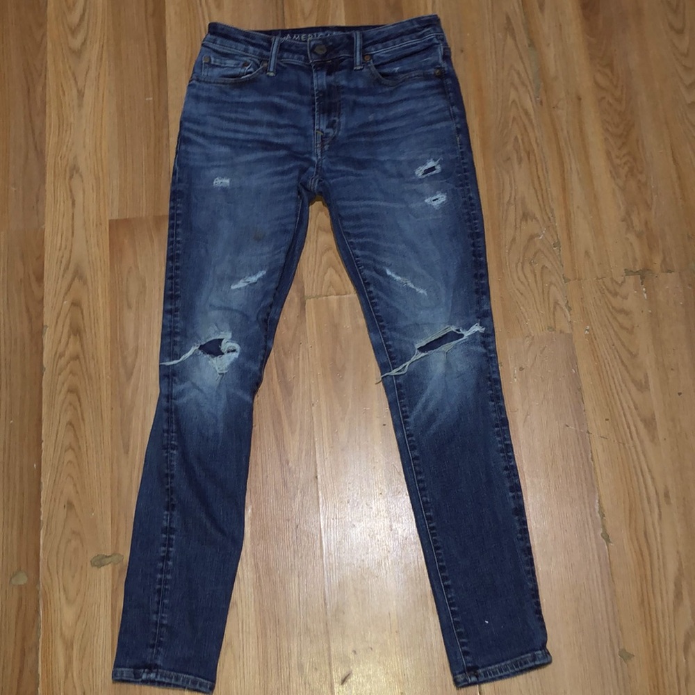 Male blue American eagle jeans
